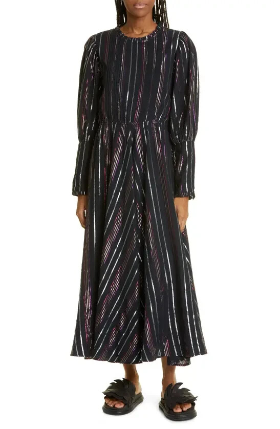 midi feather dress Clara Feather Trim Midi Dress - Black