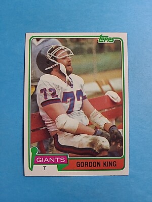 Gordon King 1981 Topps Football Card # 14 I3195