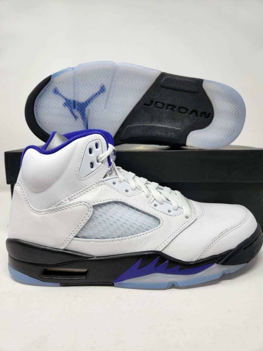 Nike Air Jordan 5 Retro Concord Purple White Black Size 8 Nike Air Jordan 5 Retro Concord Purple White Black Size 8