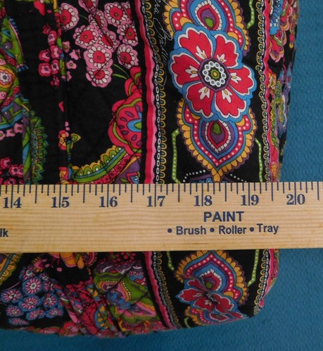 Vera Bradley Quilted Pink Floral Paisley Bag Duffle Style Two Handle Bag - Picture 7 of 11