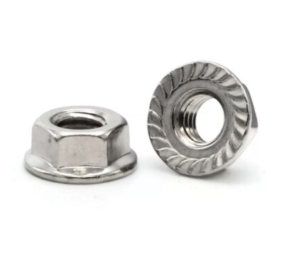 Flange Nut 3/8-16 type18-8 stainless steel serrated face