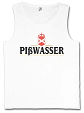 PißWASSER BEER TANK TOP VEST Brewery Video Game VG Fun Alcohol Stout White Trash