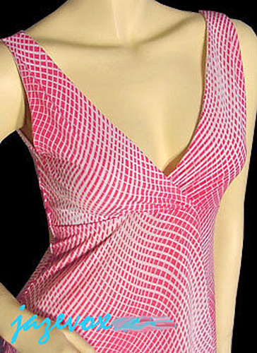 New Y2K Pink White Dress Made USA V-neck Fairycore Fairy Barbiecore Cottagecore - Picture 4 of 6