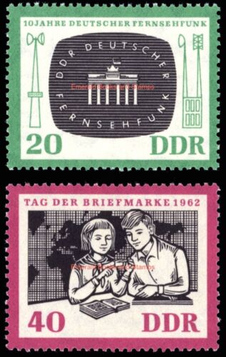 EBS East Germany 1962 - 10th Anniversary TV & Stamp Day - Michel 923-924 - MNH**