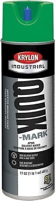 Krylon Industrial Quik-Mark Sb Inverted Marking Paint Apwa Green - Lot of 12