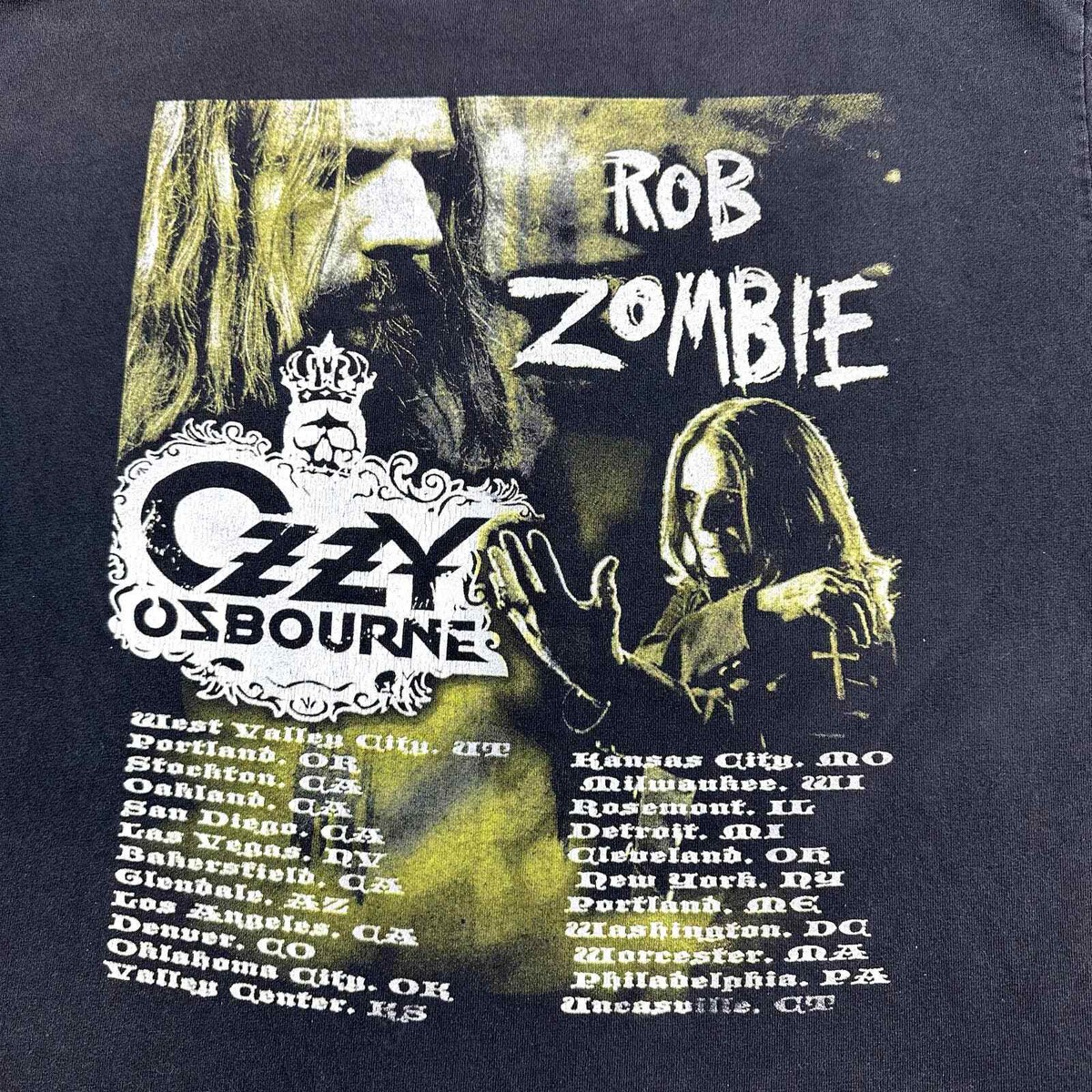 Vintage Ozzy Osbourne T-Shirt Size Large Black Sabbath Rob