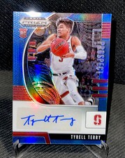 TYRELL TERRY 2020-21 PANINI PRIZM DRAFT PICKS BLUE AUTO RC #d 123/149 #PA-TT
