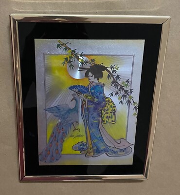 Manifestations Inc. Asian Geisha Woman Foil Optical Illusion Jane