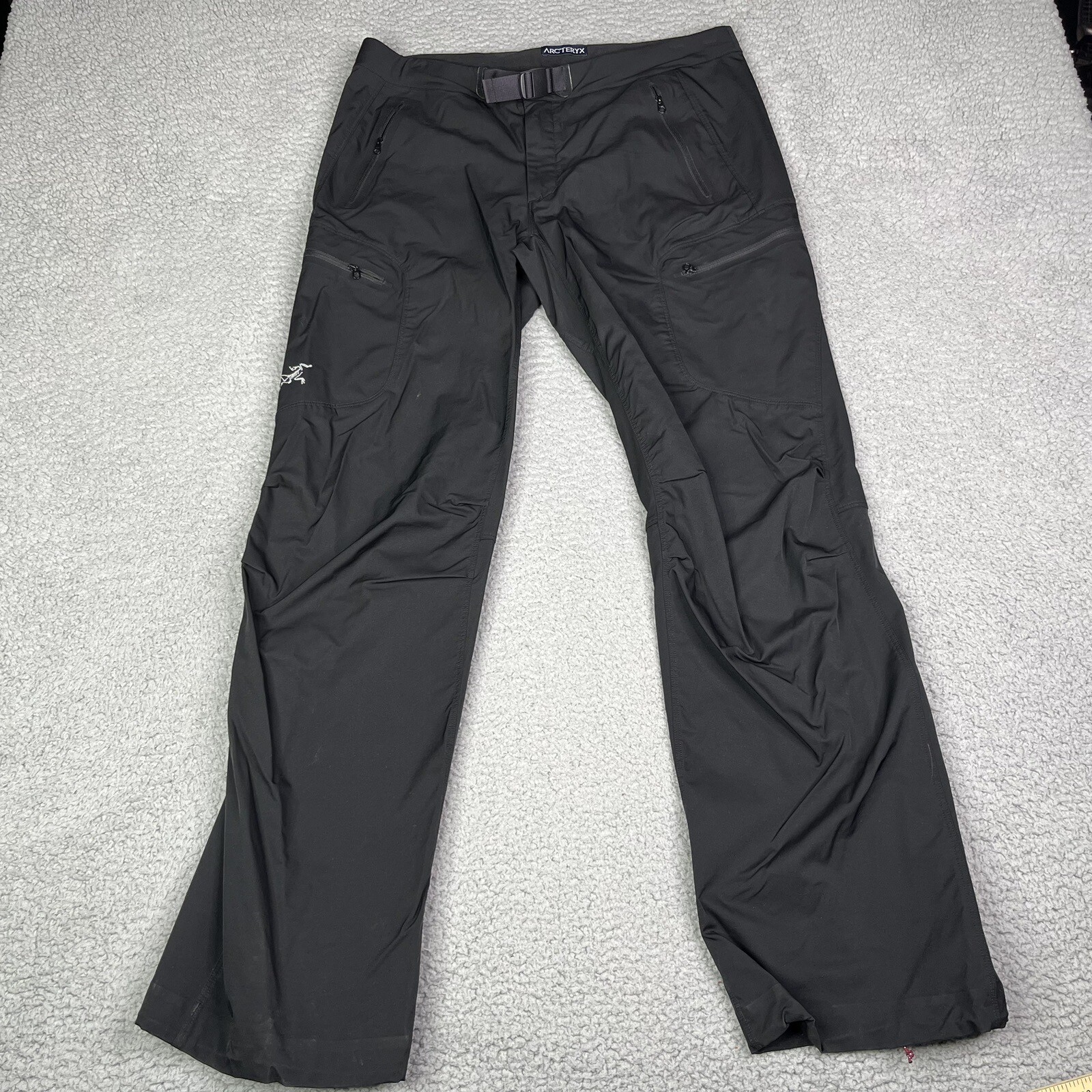 ARC'TERYX Arcteryx Pantalone Donna 12 14 Nero Soft Shell Zip Cintura Integrata Sci Esterno