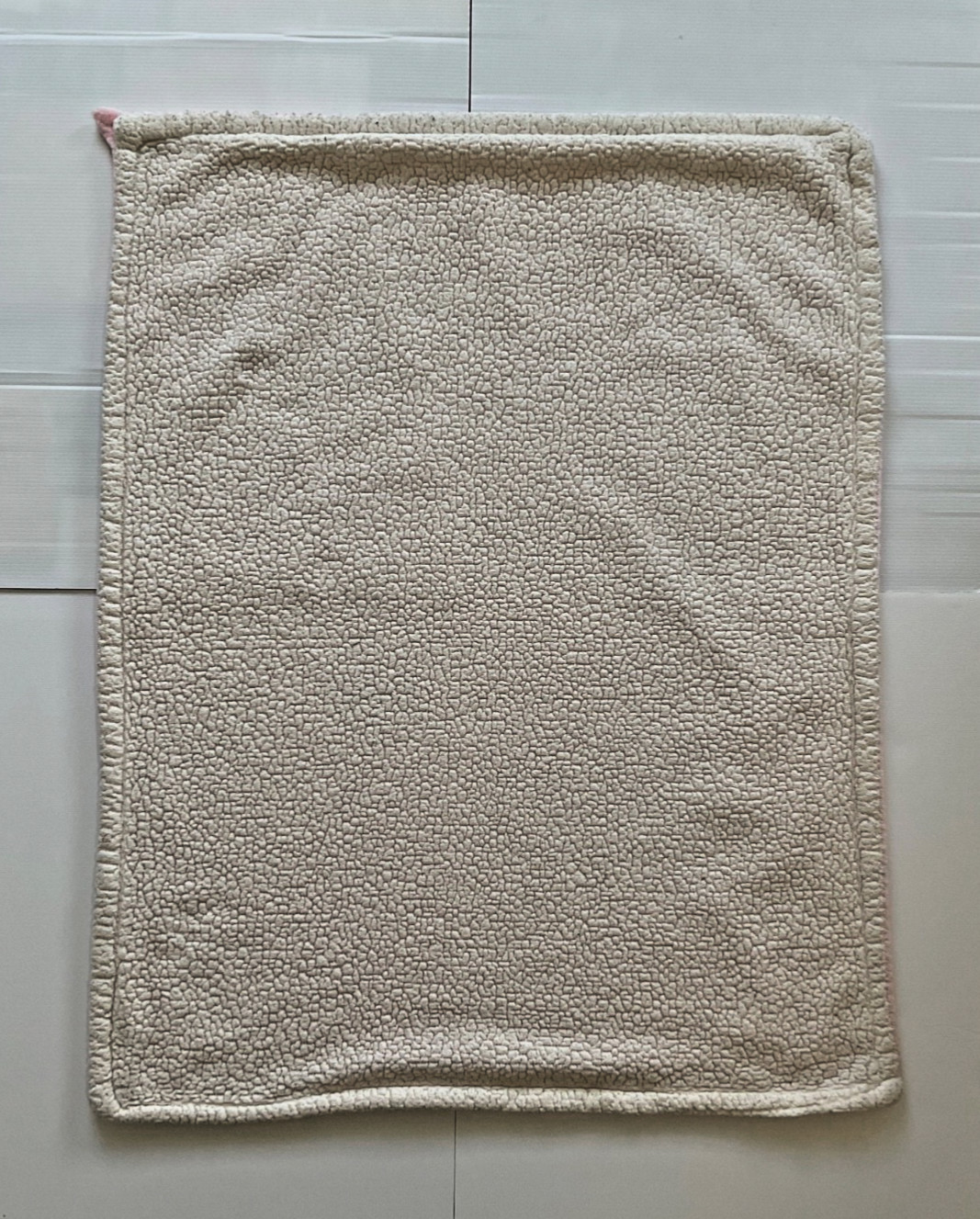 Parents Choice Walmart Pink White Sherpa Baby Blanket Lovey Security Kids Soft