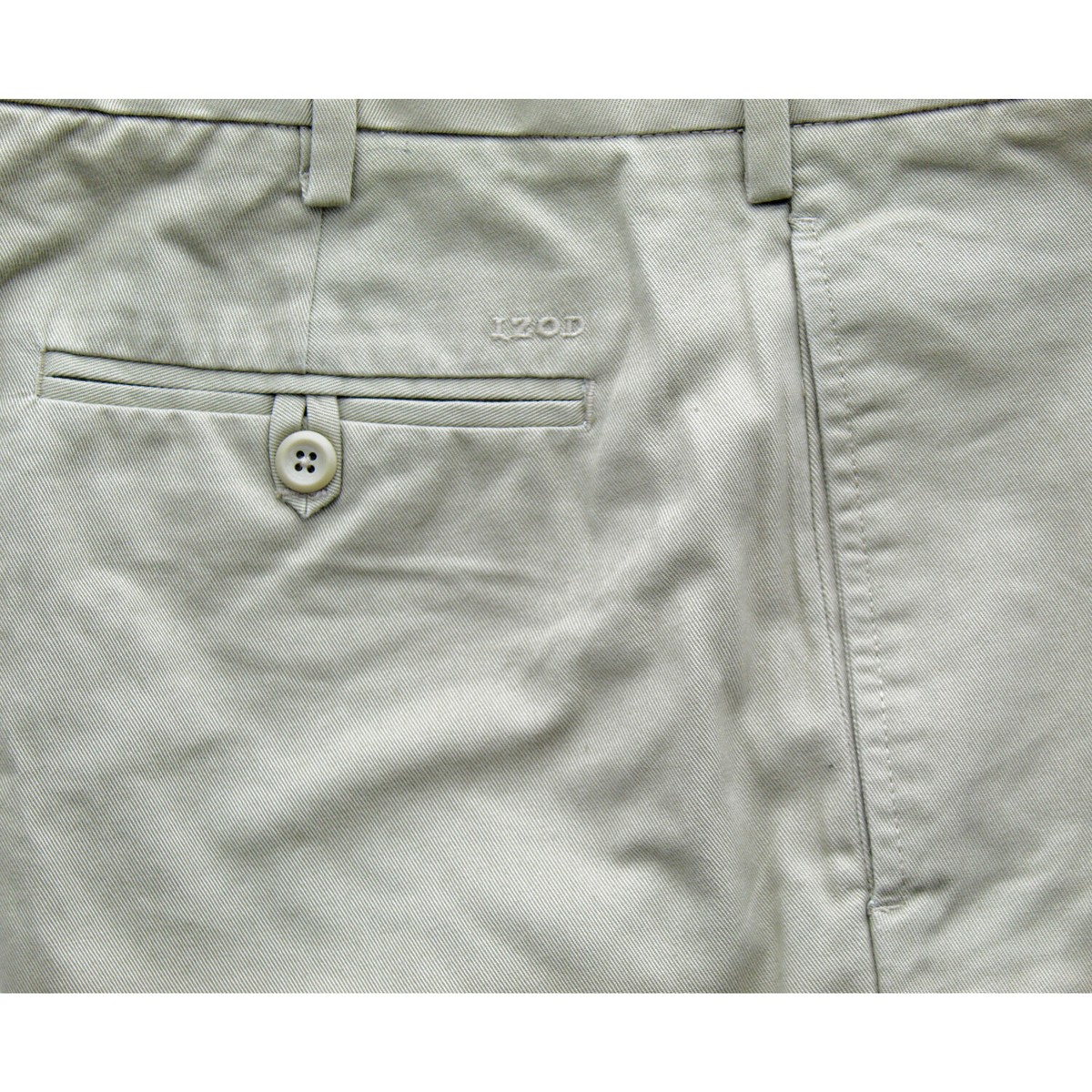 IZOD Men's American Flat Front Slim Fit Wrinkle Free Khaki Chino Pants (Irregular)