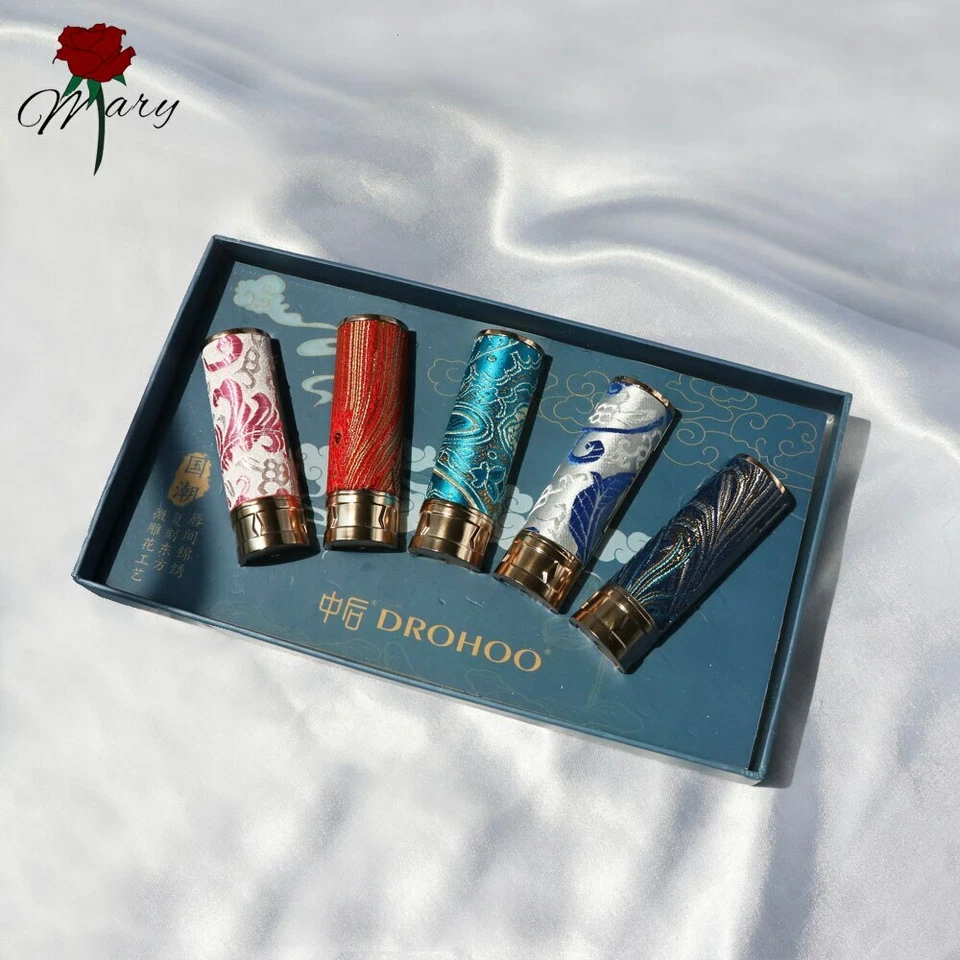 5Colors Carved Moisturizing Lipstick Set Chinese Style Lipstick Makeup Set - Image 4 of 4