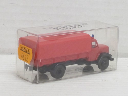 Magirus-Deutz Eckhauber Pritschenlastwagen Feuerwehr rot Box Brekina 4612 1:87 - Bild 2 von 4