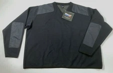 BLAUER 225 V-NECK COMMANDO STYLE FLEECE LINED SWEATER POLICE DARK NAVY 4XL REG