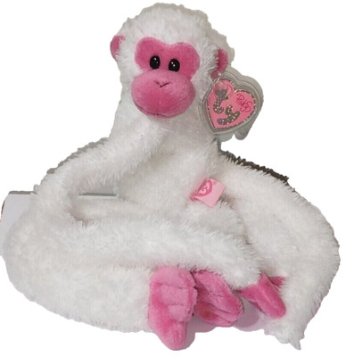TY Pinkys - LOVE ME the White Monkey (17 inch) NEW MWMT Plush Stuffed Animal Toy
