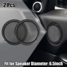 2pcs 6.5 Inch Universal Speaker Grills Cover Mesh Guard Protective Case Black