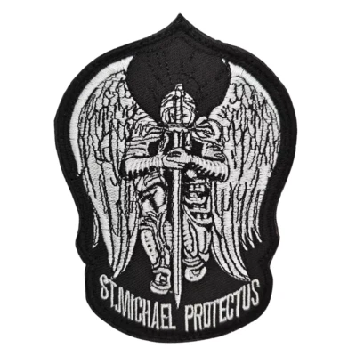 GAUGEUSA Saint Michael Protect Us Tactical Morale Police Law Military Hook an Loop Patch
