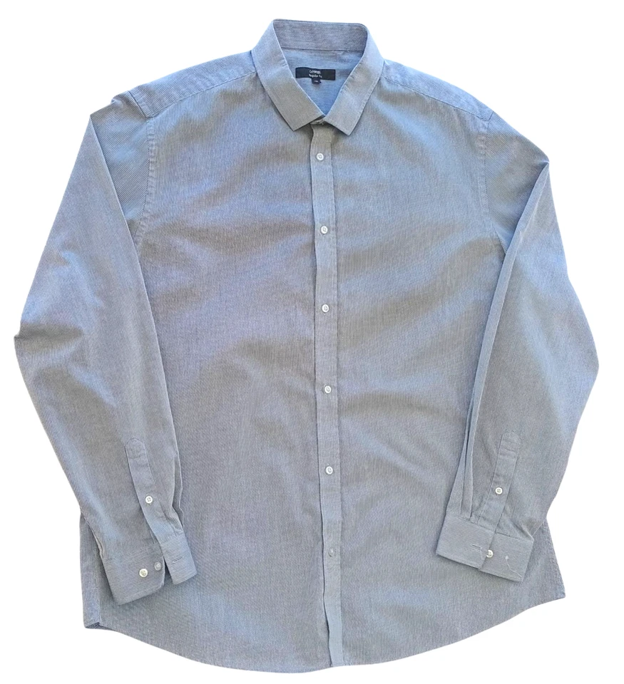 George Shirt Long Sleeve Grey Geometric Easy Care Men's UK Size XXXL 3XL - Изображение 4 из 4