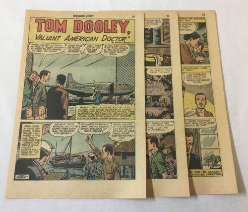 1964 six page cartoon story ~ DOCTOR TOM DOOLEY ~ Laos, Vietnam - Afbeelding 1 van 1