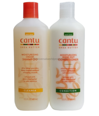 Cantu Shea Butter Moisturizing Cream Shampoo & Rinse Out Conditioner 400 ml