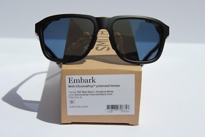 SMITH OPTICS Embark POLARIZED Glacier Sunglasses Black/Gold TNF