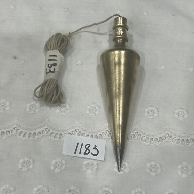 Vintage General Hardware NY No.800 Brass Plumb Bob 16 oz.