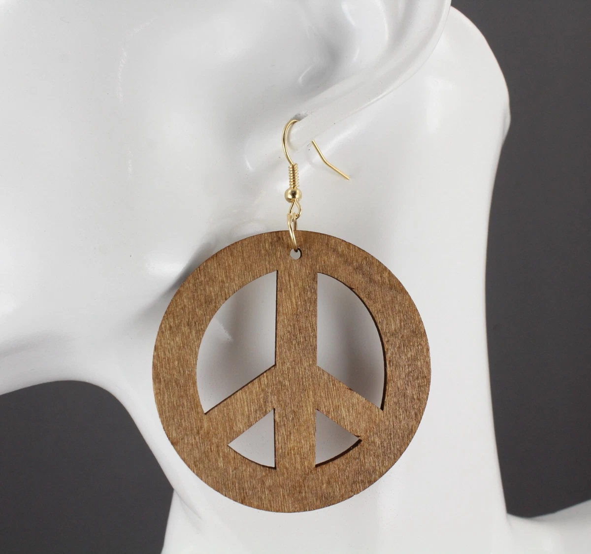 Peace sign cheap dangle earrings