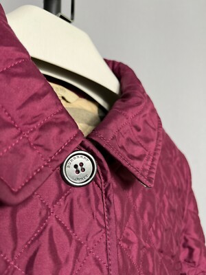 Burberry Brit Quilted Nova Check Short Hot Pink Jacket Women's