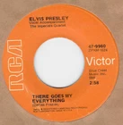 45RPM, ELVIS PRESLEY ' THERE GOES MY EVERYTHING ' EXCELLENT '  ROCK