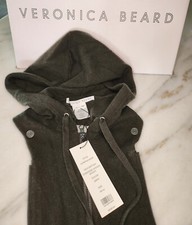 VERONICA BEARD Dickey Cashmere HOODIE Army GREEN sweater womens 4 jacket 298