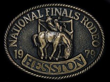 UA03175 NOS NFR  1979 NATIONAL FINALS RODEO  HESSTON COLLECTOR BELT BUCKLE