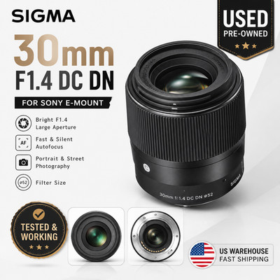 Sigma 30mm f/1.4 DC DN Contemporary 016 Lens for Sony E-Mount APS-C Mount Only
