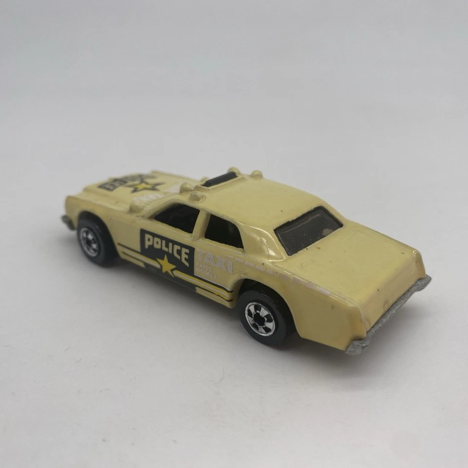 Vintage Mattel Hot Wheels Star Taxi Police Car Tan 1977 Loose - Image 4 of 4