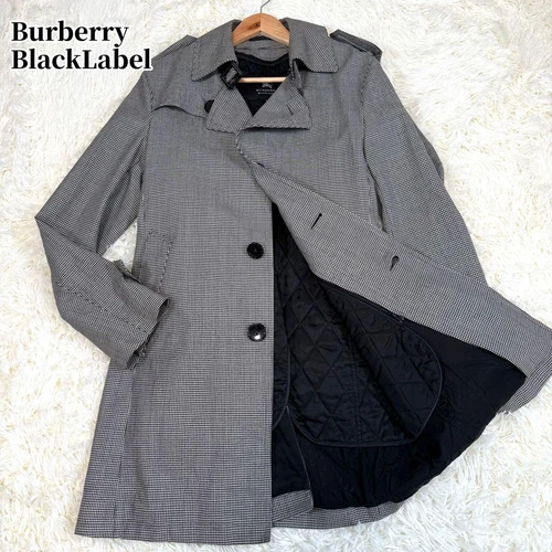 BURBERRY BLACK LABEL trench cappotto lana con fodera trapuntata 38 #EB ZGA