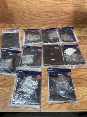 Leviton Plus Nylon Wall Plate lot of 10 Black 3 gang R55-PJ3-E NEW unbreakable