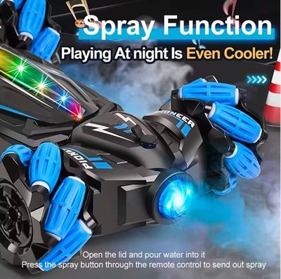 Cool Lighting Drift RC Car, Watch and Remote Control, Mist Spray, 360 Spin, 12CH