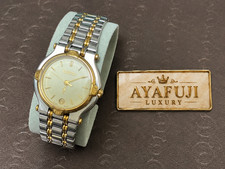 GUCCI 9000L Two-Tone Ivory Dial Date Quartz Watch Vintage From Japan