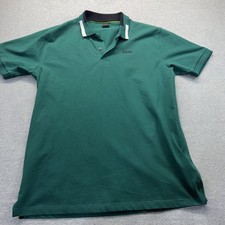 Hugo Boss Green Label Polo Mens Emerald Green Tipped Collar Large