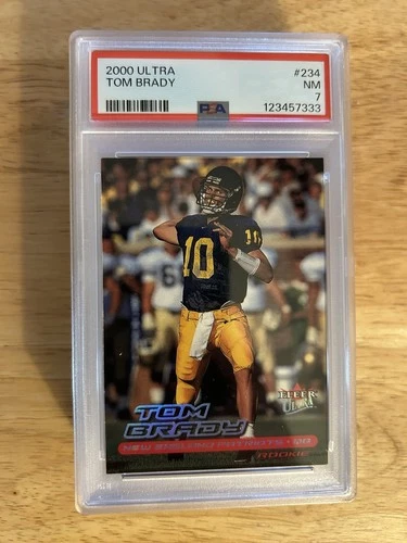 2000 FLEER ULTRA TOM BRADY ROOKIE RC #234 - PSA 7 NM