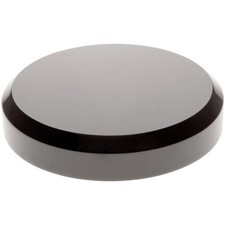 Plymor Black Acrylic Beveled Round Display Base, 5" W x 5" D x 1" H