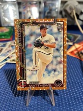 2025 Topps Holiday Zebby Mathews Gold Holiday Lights SP #H68 - Twins