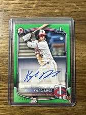 2025 Bowman Kyle DeBarge Green /99 1st Bowman Prospect Auto Twins