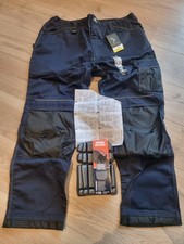 PORTWEST PW3 Work Trousers T601 Dark Navy/Black 42” Regular Length kneepads NEW