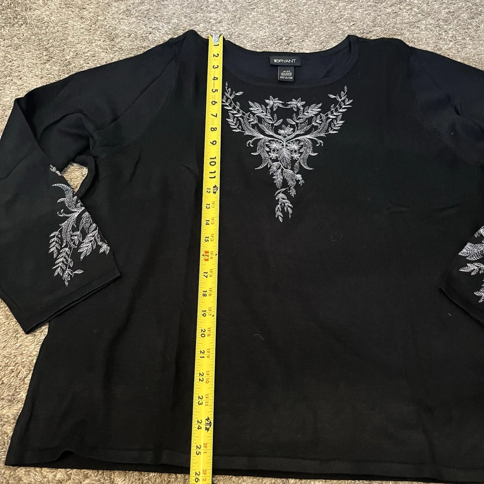 Suéter De Colección Lane Bryant Top Negro Fiesta Navidad Fiesta 18/20 Foto 4 de 4