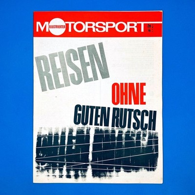 IMS Illustrierter Motorsport DDR Dezember 1970 Heft 26 Reisen ohne Guten Rutsch
