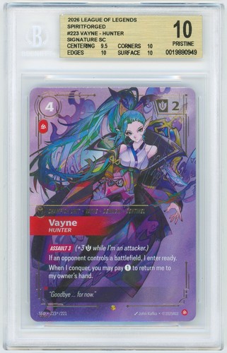 Vayne, Hunter graded BGS 10 for sale on eBay