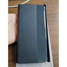 Original Huawei Mate XTs Black Leather Rotating KickStand Smart View Flip Case