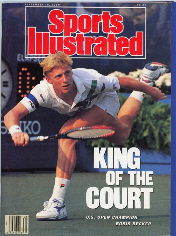 SPORTS ILLUSTRATED BORIS BECKER No Label U.S. OPEN CHAMP Sept. 18, 1989 Magazine
