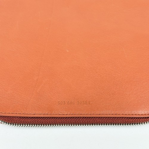 Shinola Detroit Leather Tech Portfolio Organizer Tan Brown Laptop Tablet Case - Photo 3/15