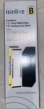 isinlive 2 Pack FLT4825 True HEPA Filter B Replacement with 8 Pack Activated Car